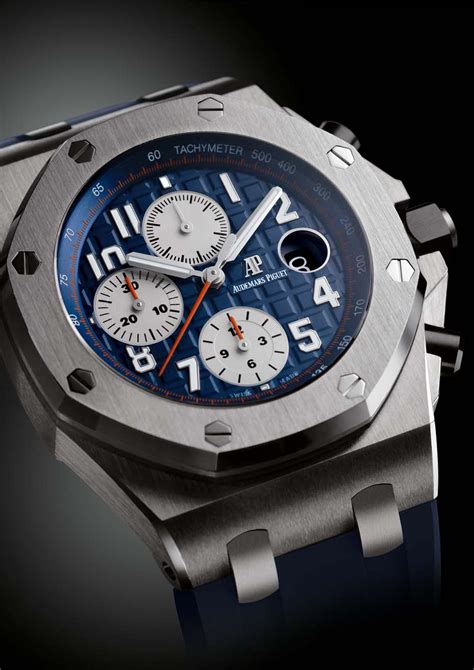 audemars piguet royal oak offshore blue baton|royal oak offshore watch price.